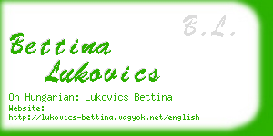 bettina lukovics business card